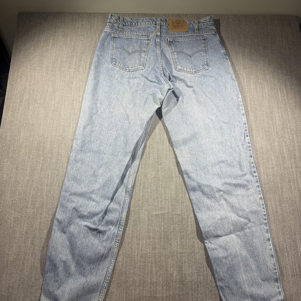 Vintage Levis 550 Jeans Mens 38x34 Blue Denim Relaxed Tapered Leg Orange Tab 90s